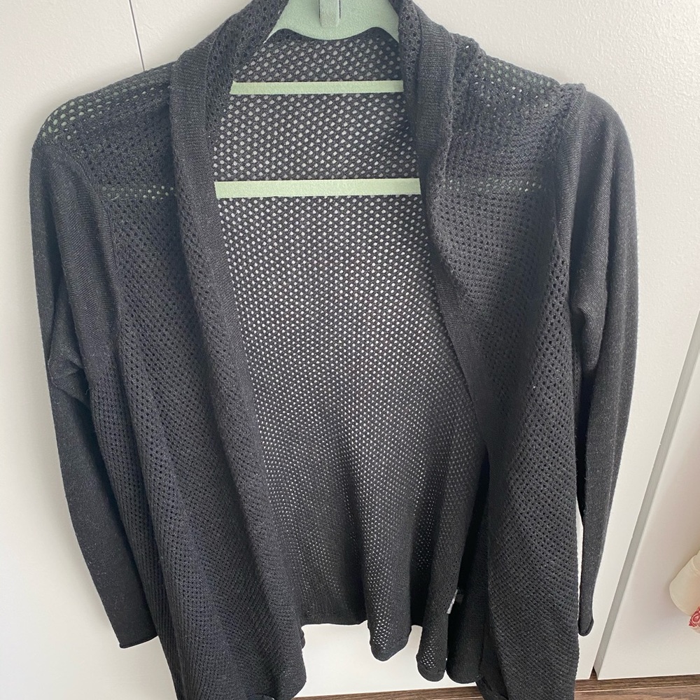 Zadig & Voltaire grey wrap sweater with buckles